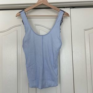 Free People Lace Open Back Tank Top